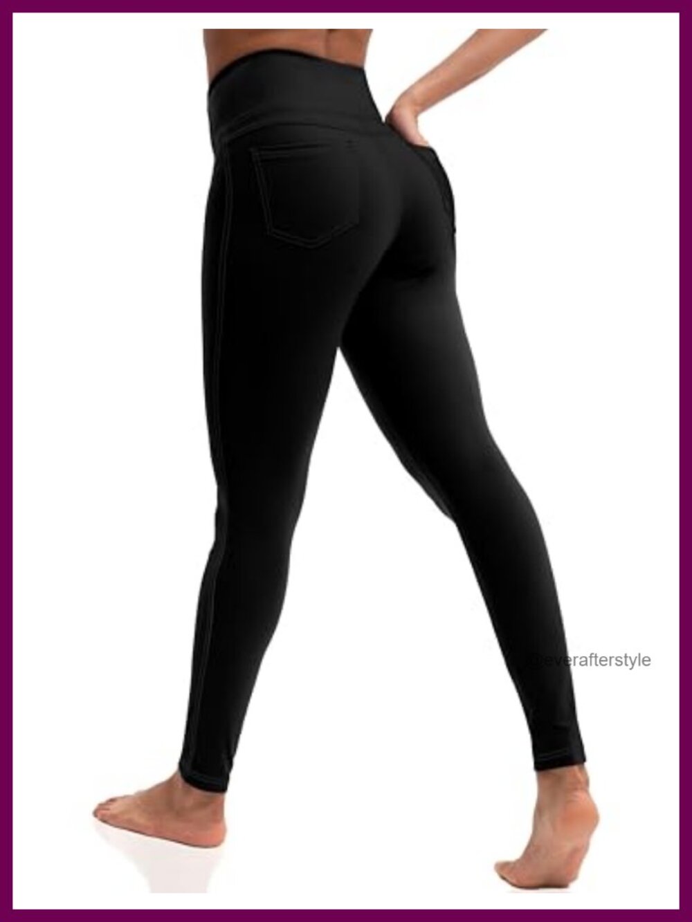 High Waisted Skinny Jeggings with Pockets Tummy Control Yoga Pants